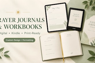 design and format prayer journals digital journals kindle journals workbooks
