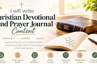 write christian devotional and prayer journal content