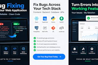 fix bugs and errors in your web applicatio