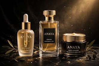 design aesthetic skin care logo and beauty product packaging