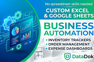 build an automated excel or google sheets business tracker
