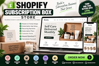 build shopify subscription box store with recurring payments and subscription