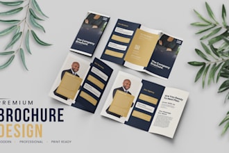 create a professional modern brochure and tri fold brochure