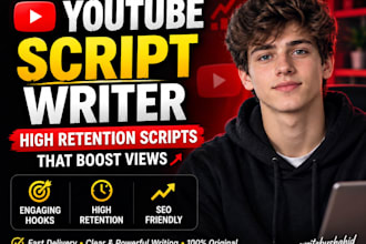 write engaging and SEO friendly youtube video scripts