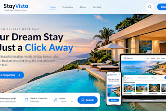 vacational rental website with booking system, short term rental, website airbnb