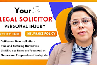 write insurance and policy limit demand letters for personal injury law firm
