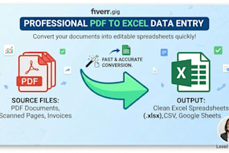 convert pdf to excel