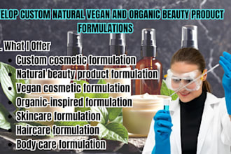 develop custom natural vegan and organic beauty product formulations
