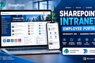 build a sharepoint intranet, employee portal and company portal