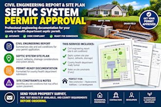 design civil engineering report for septic system permit