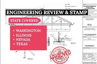 do structural engineer stamp mep for nevada texas washington permit approval
