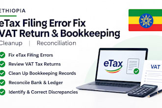 do ethiopia etax filing errors vat tax return bookkeeping cleanup reconciliation