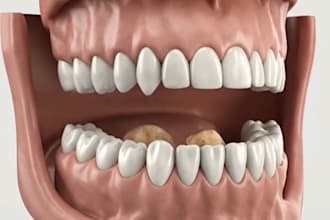 create 3d dental animation for implants, teeth and oral surgery 3d video