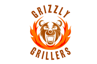 design fierce grizzly bear logo for the grizzly grillers