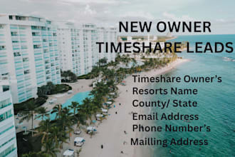 provide USA timeshare new owner leads