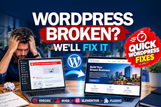 fix wordpress errors, bugs, issues, and website problems