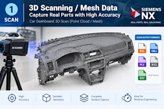 professional reverse engineering scan to cad