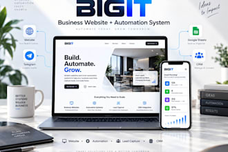 build a modern business website with lead capture and automation