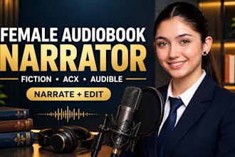 edit and narrate fiction novel audiobook female narrator acx audible