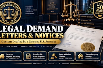 draft a landlord dispute and rent demand letter as a US attorney