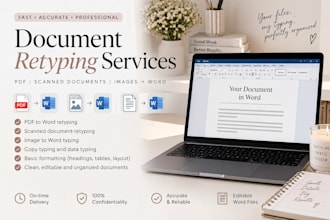 retype PDF, scanned documents and images into word