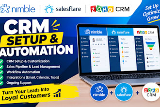 setup and automate nimble, salesfare and zoho crm