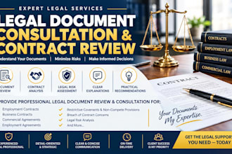 provide expert legal document consultation and contract review