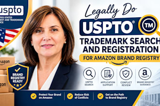 legally do uspto trademark search and registration for amazon brand registry