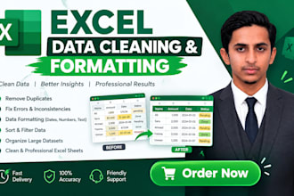 clean,format,merge,split and excel data