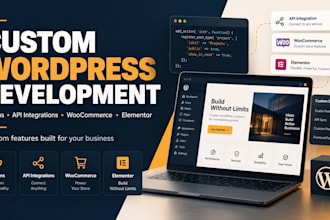 develop custom wordpress features, plugins and apis