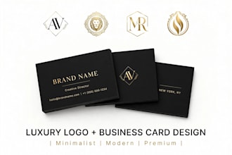 design luxury logo, business card and stationary design