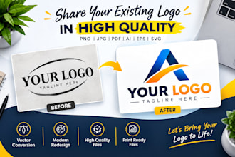 redesign modernize and vectorize your logo