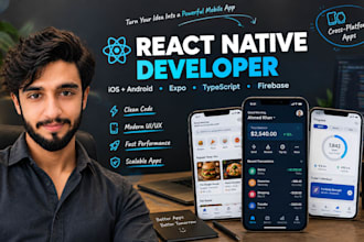 do react native app development for ios and android as react native developer