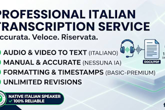 do accurate italian audio and video transcription
