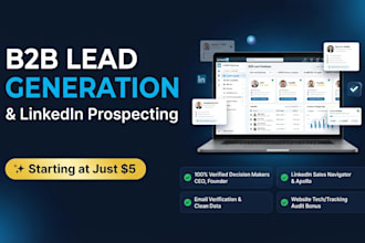 do b2b lead generation, linkedin targeted business leads and email list building