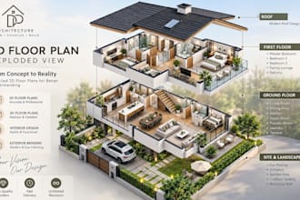 2d floor plan, 3d floor plan, architectural plan
