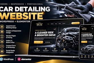 build a car detailing website with wordpress and elementor