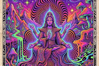 create unique psychedelic poster art