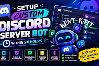 setup custom discord server bot within 24hour