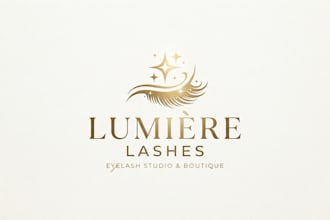 design a elegant eyelash logo for your brand