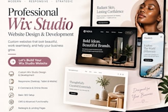 design a professional wix studio website and redesign wix studio website, wix