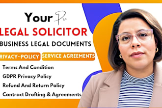 draft terms and conditions, gdpr privacy policy and contracts drafting