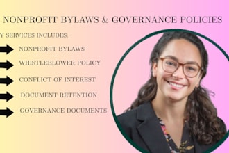 create a nonprofit board policy pack, bylaws and governance documents