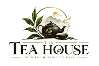 design a professional and creative ,tea shop, cafe, or herbal tea tea house logo