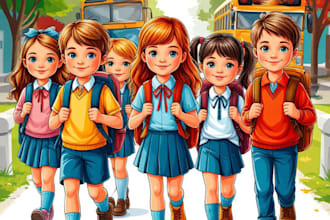 children story book illustration and children book design
