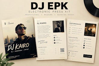 design dj epk electronic press kit dj press kit and media kit
