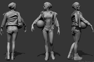 sculpt custom 3d miniatures, dnd characters, and creatures for 3d printing stl