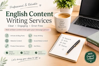 write engaging and error free english content