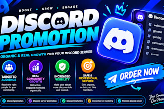 provide organic discord promotion and discord server marketing