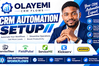 setup servicetitan fieldpulse servicem8 kickserv workiz CRM automation workflows